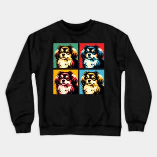 Tibetan Spaniel Pop Art - Dog Lovers Crewneck Sweatshirt